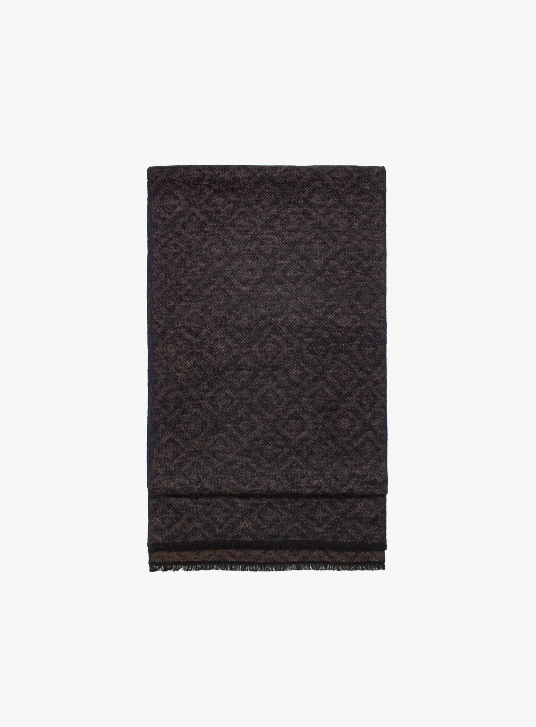 Chocolate/Navy Ikat Silk Scarf