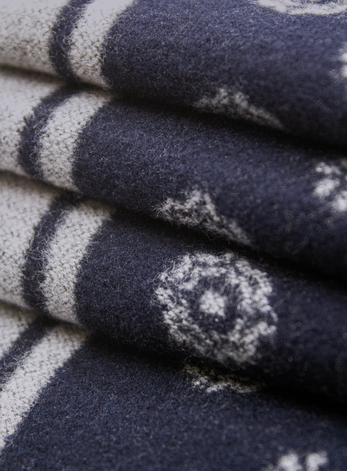 Navy Medallion Silk Scarf