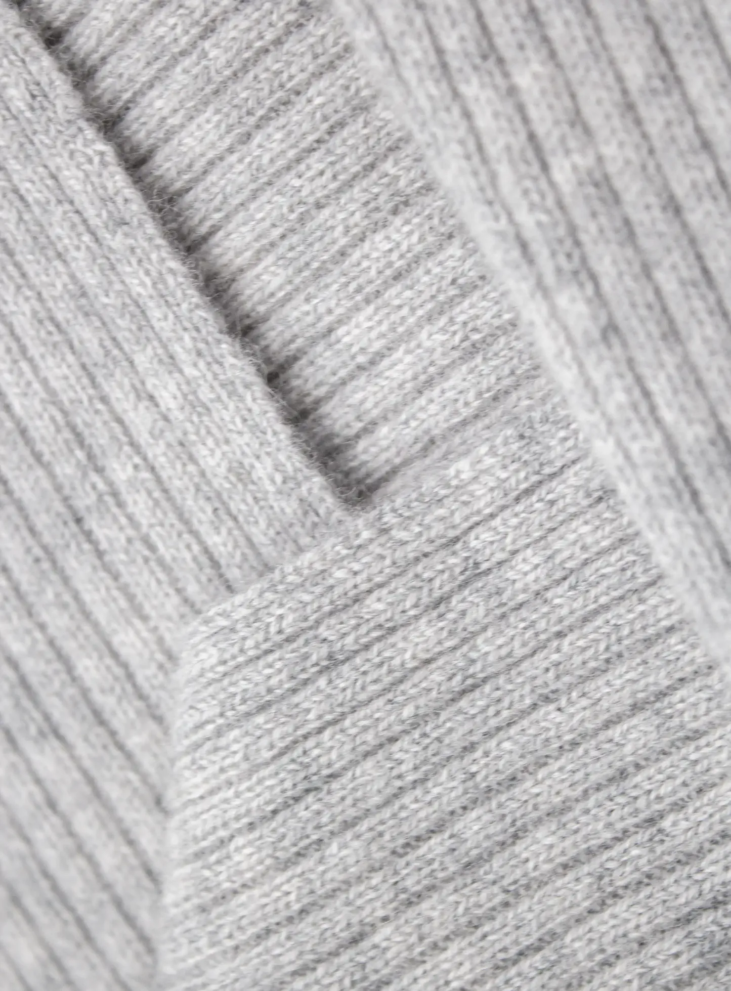 Wool/Cashmere Fine Rib Scarf