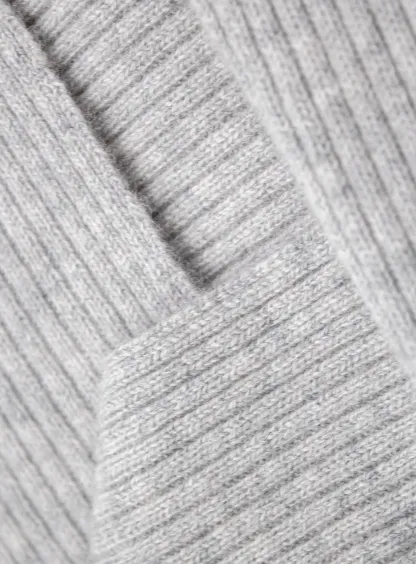 Wool/Cashmere Fine Rib Scarf