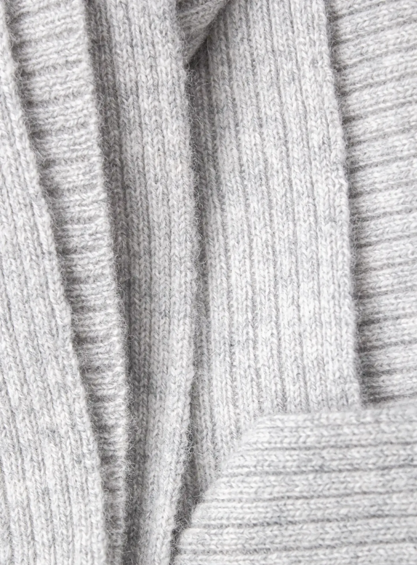 Wool/Cashmere Fine Rib Scarf