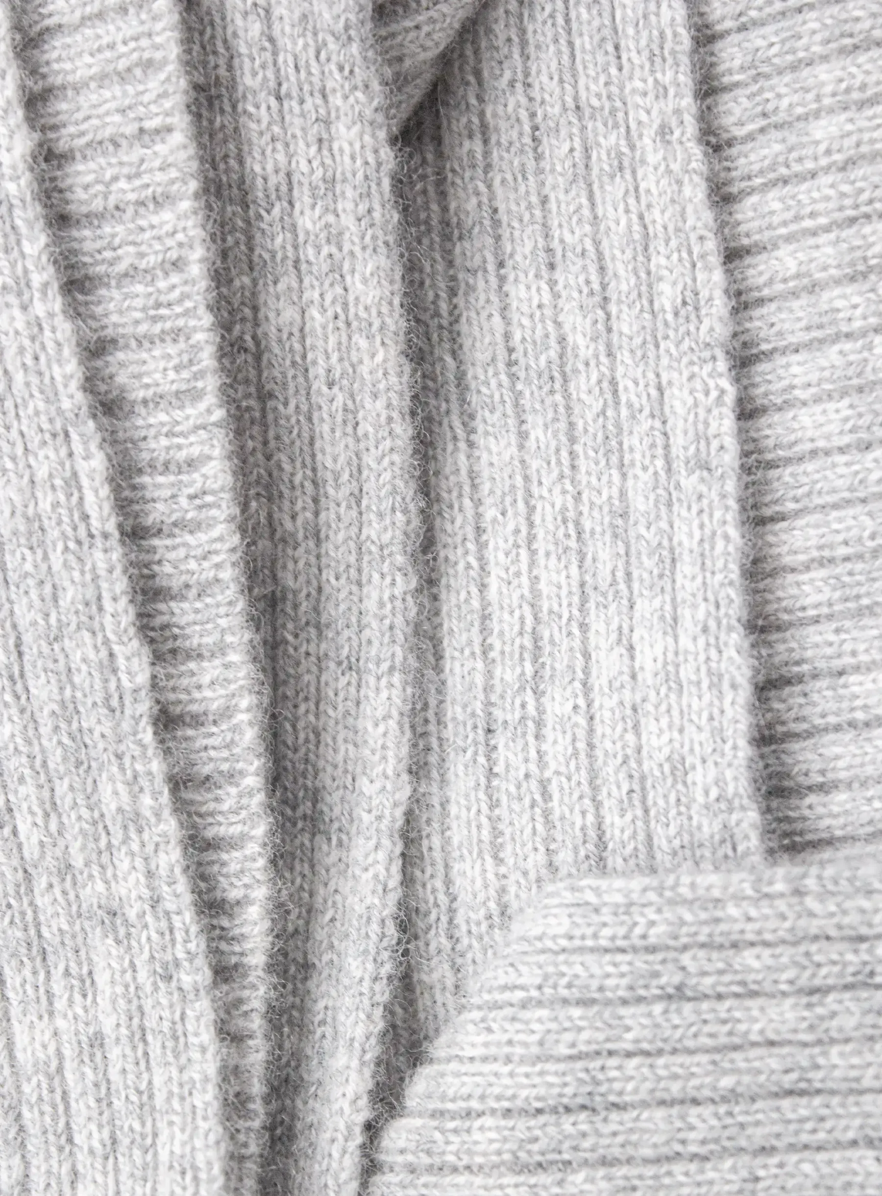 Wool/Cashmere Fine Rib Scarf