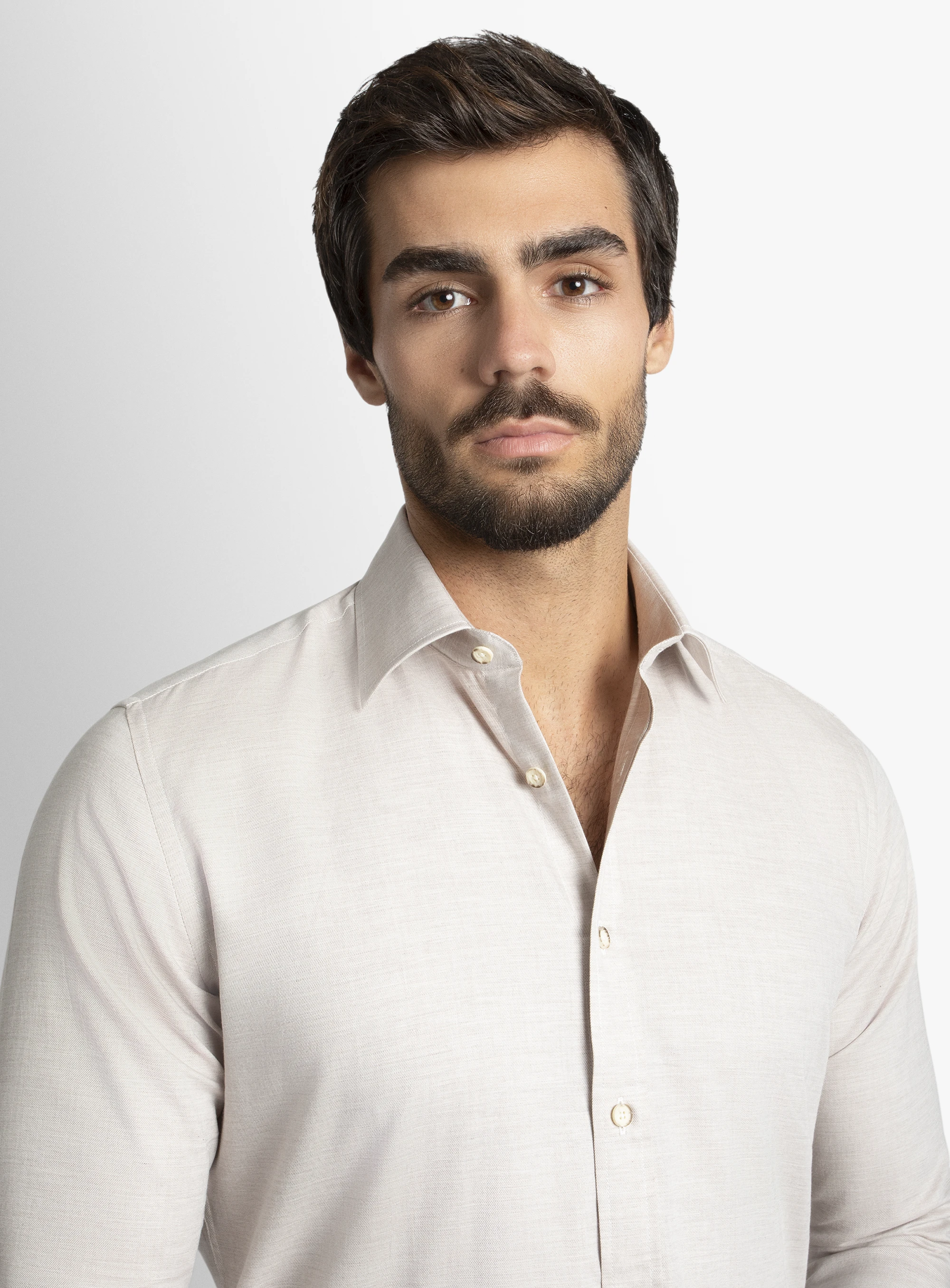 Piero Slim-Fit Cream Shirt
