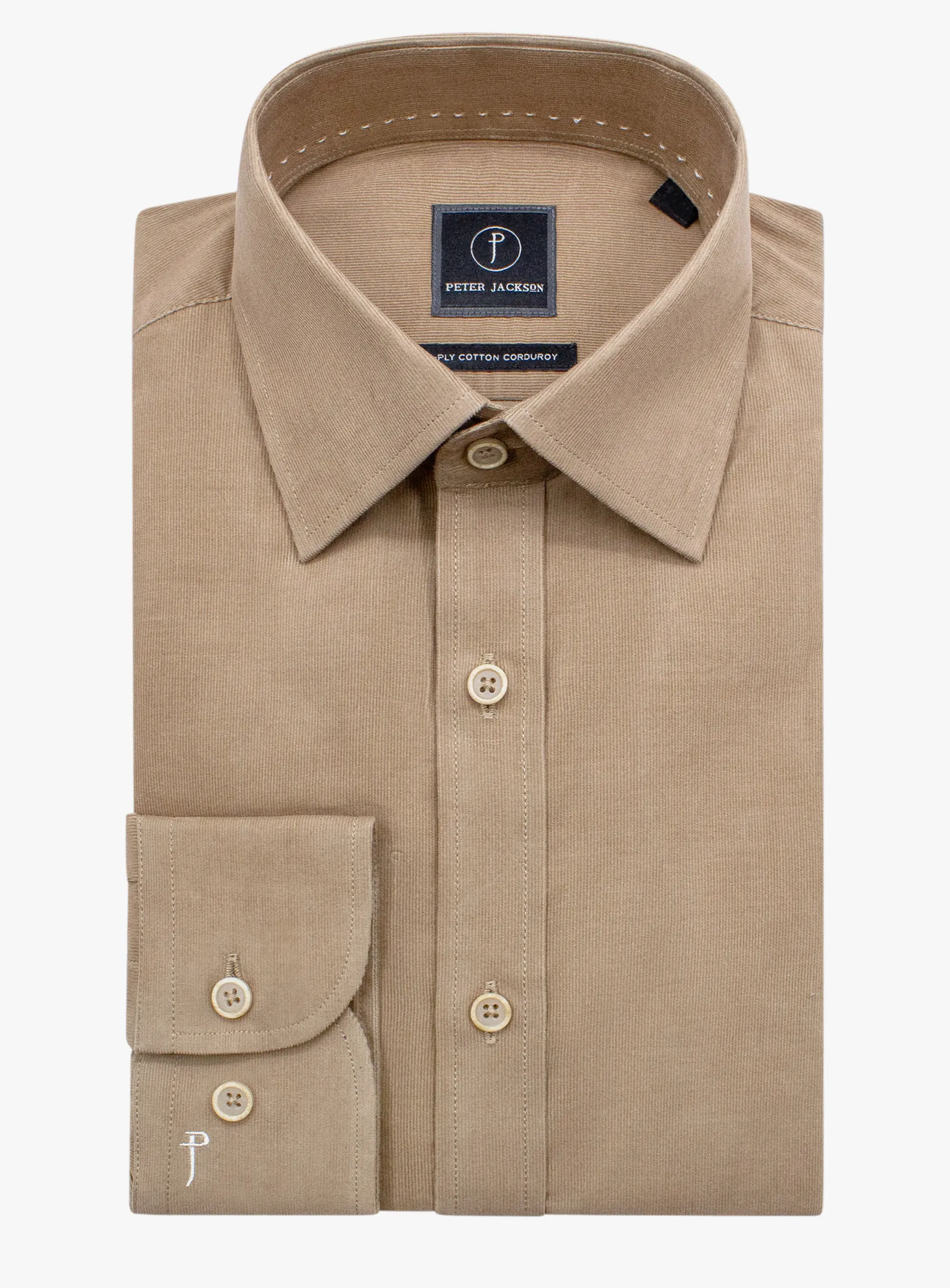 Piercarlo BabyCord Camel Shirt