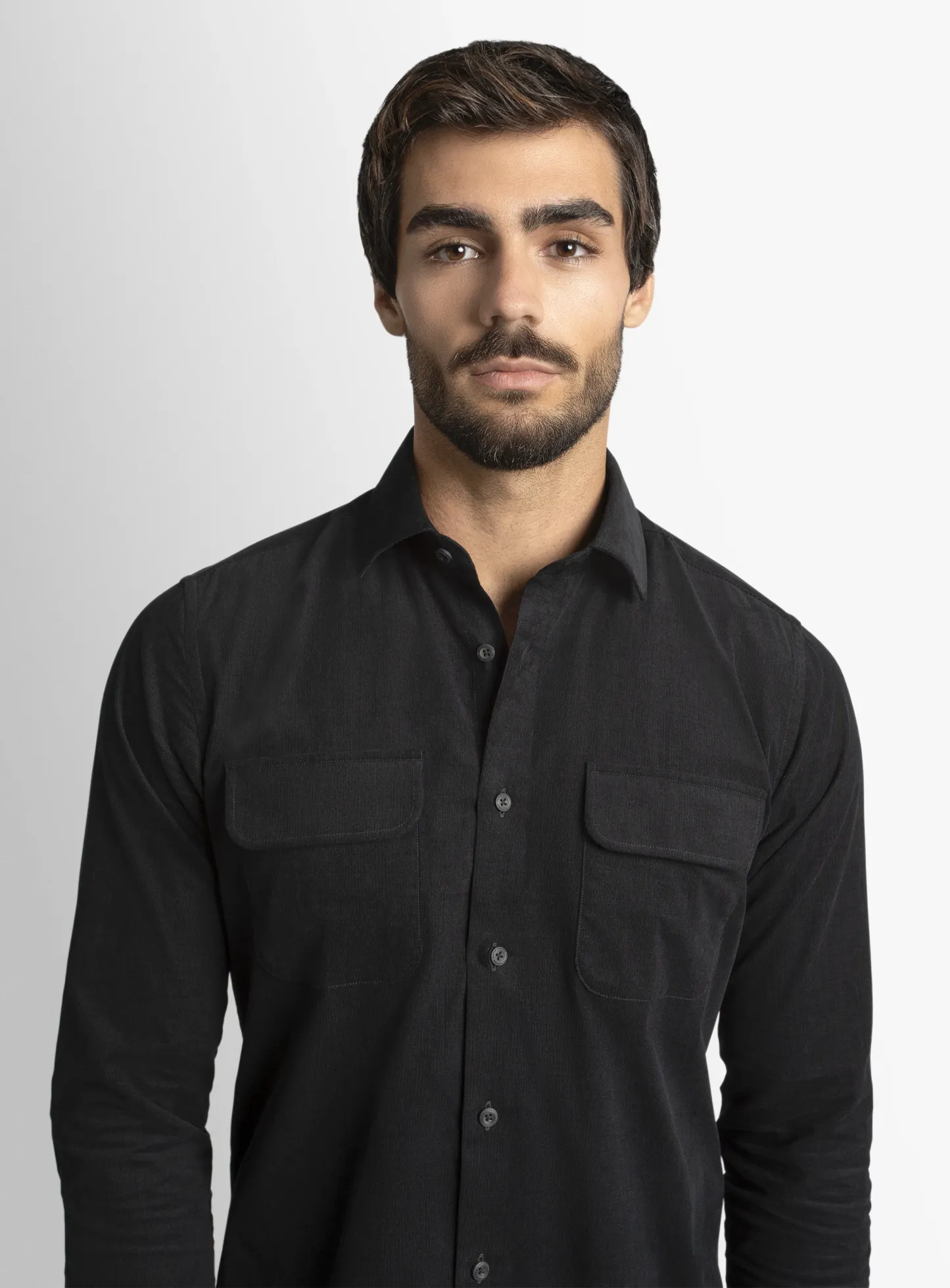 Piercarlo BabyCord Black Shirt