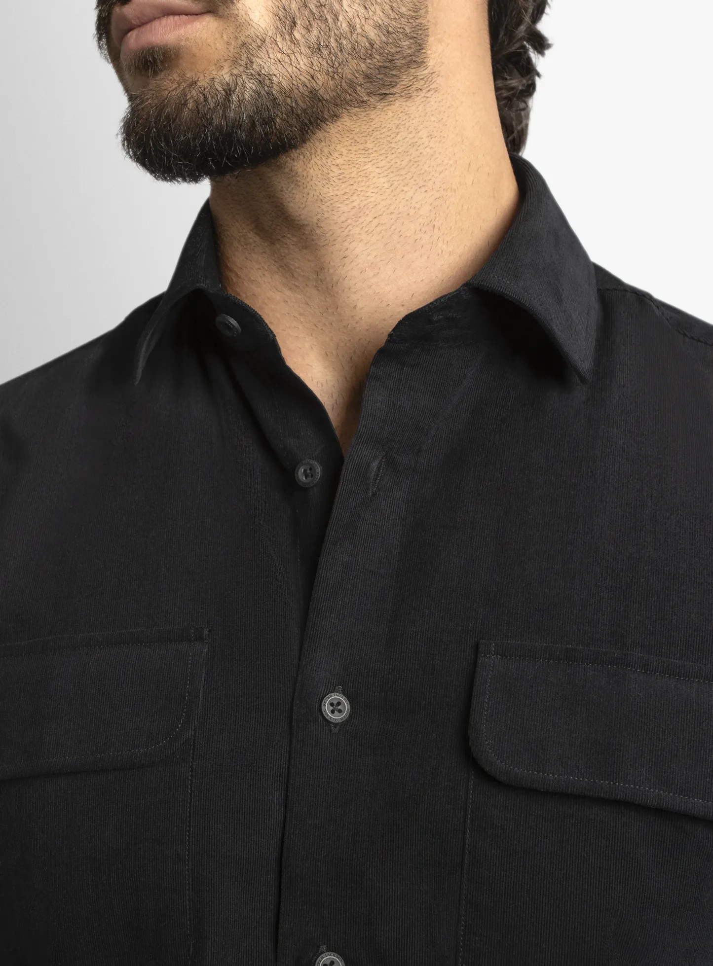 Piercarlo BabyCord Black Shirt