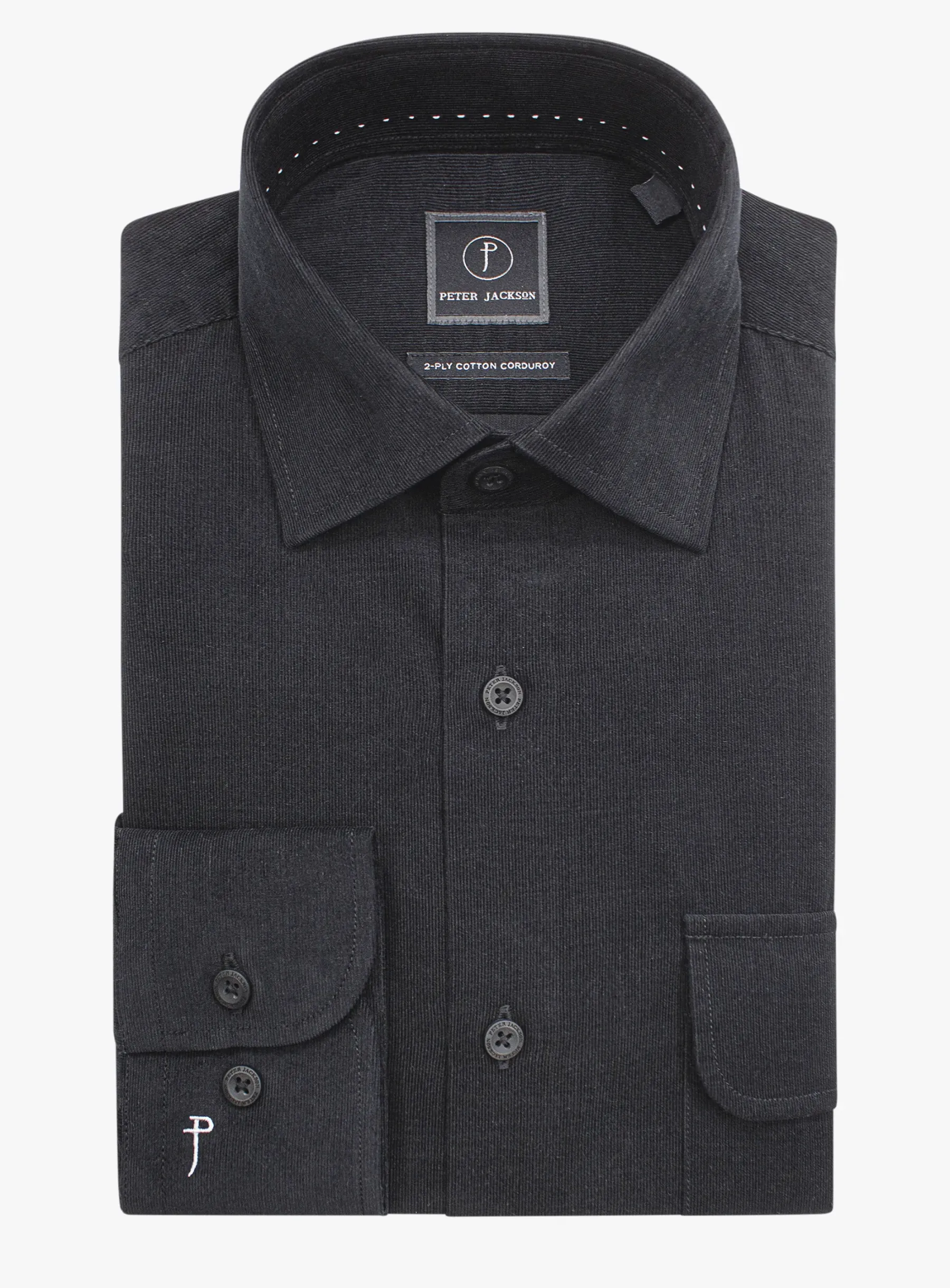 Piercarlo BabyCord Black Shirt