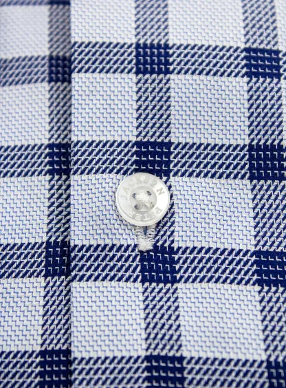 Milan Navy/Sky Check Shirt