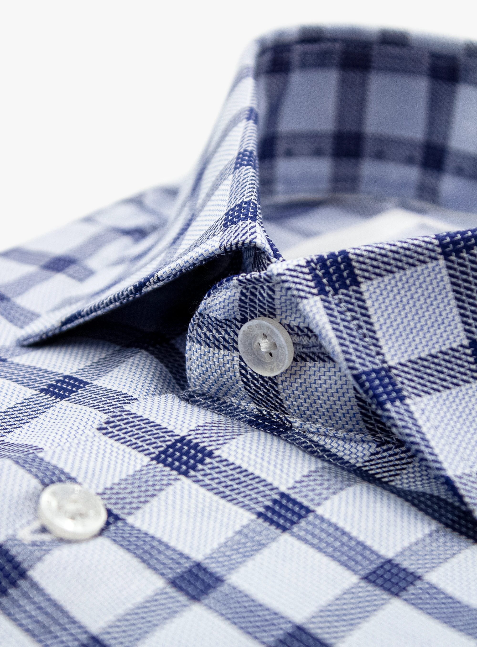 Milan Navy/Sky Check Shirt