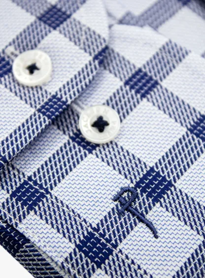 Milan Navy/Sky Check Shirt