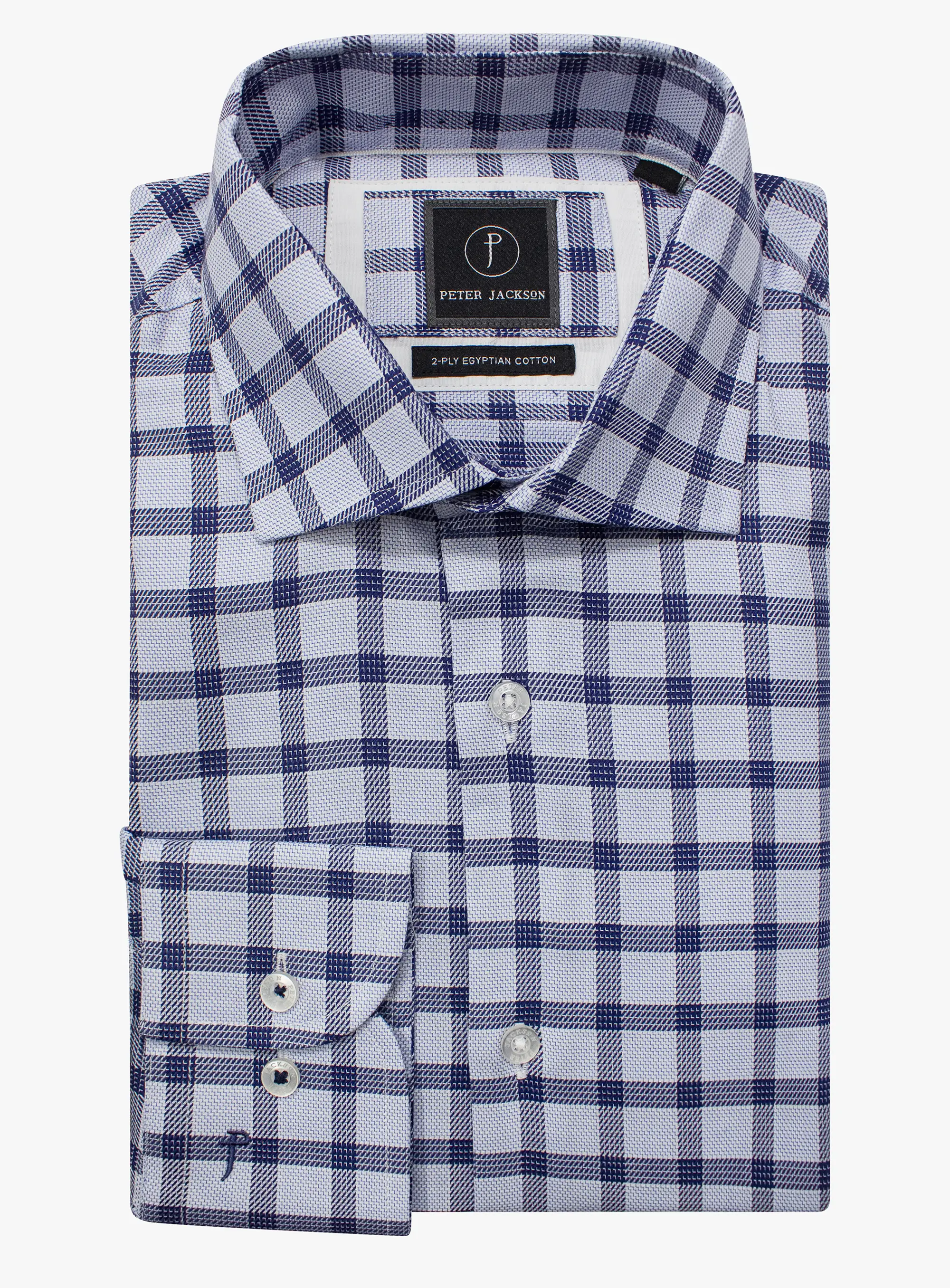 Milan Navy/Sky Check Shirt