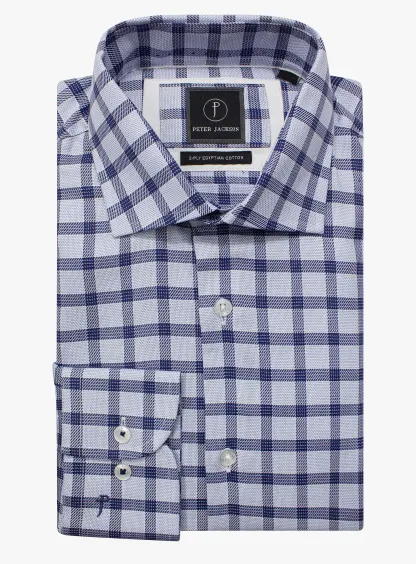 Milan Navy/Sky Check Shirt
