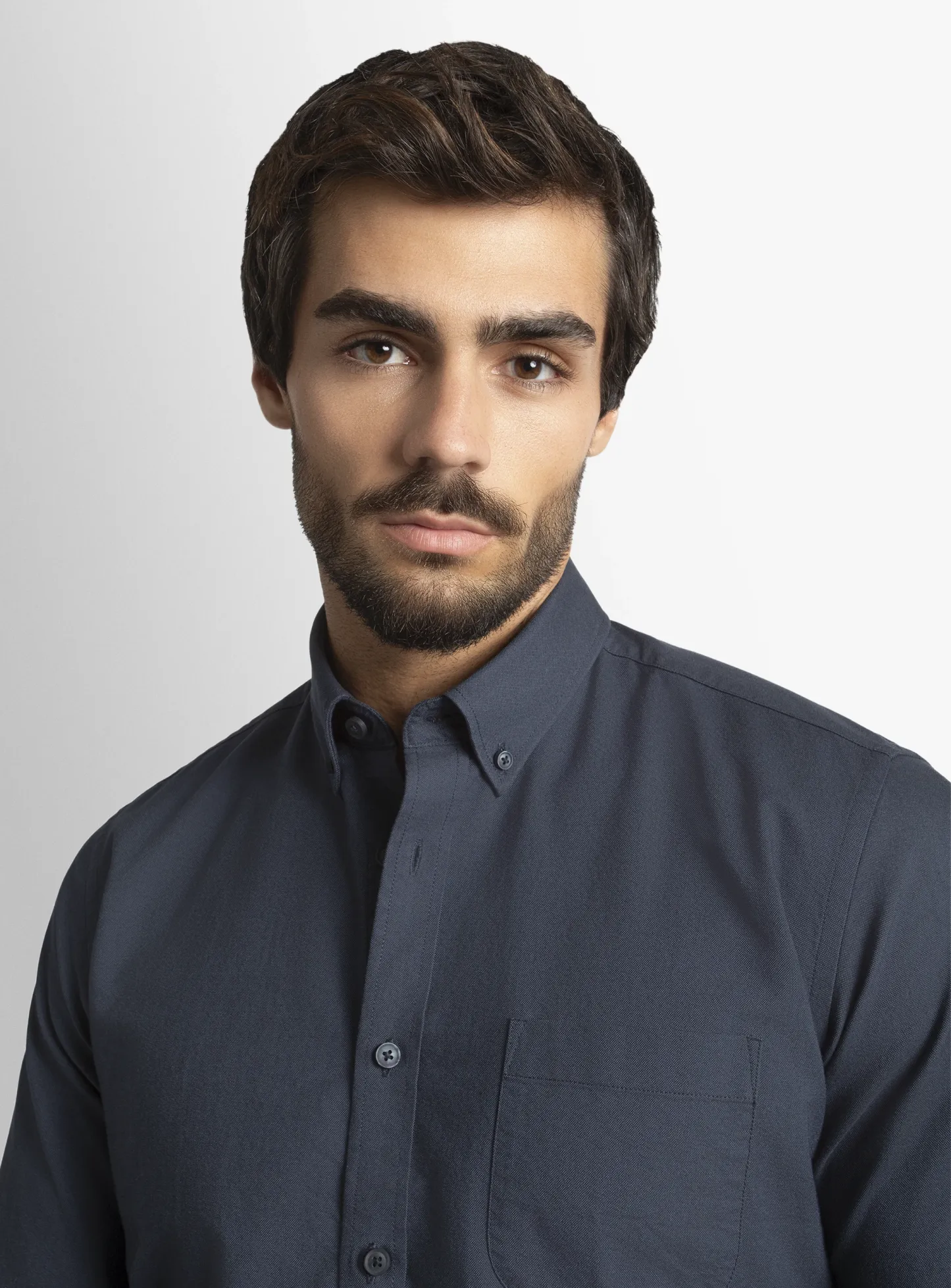 Paolo Slim Fit Oxford Indigo Shirt