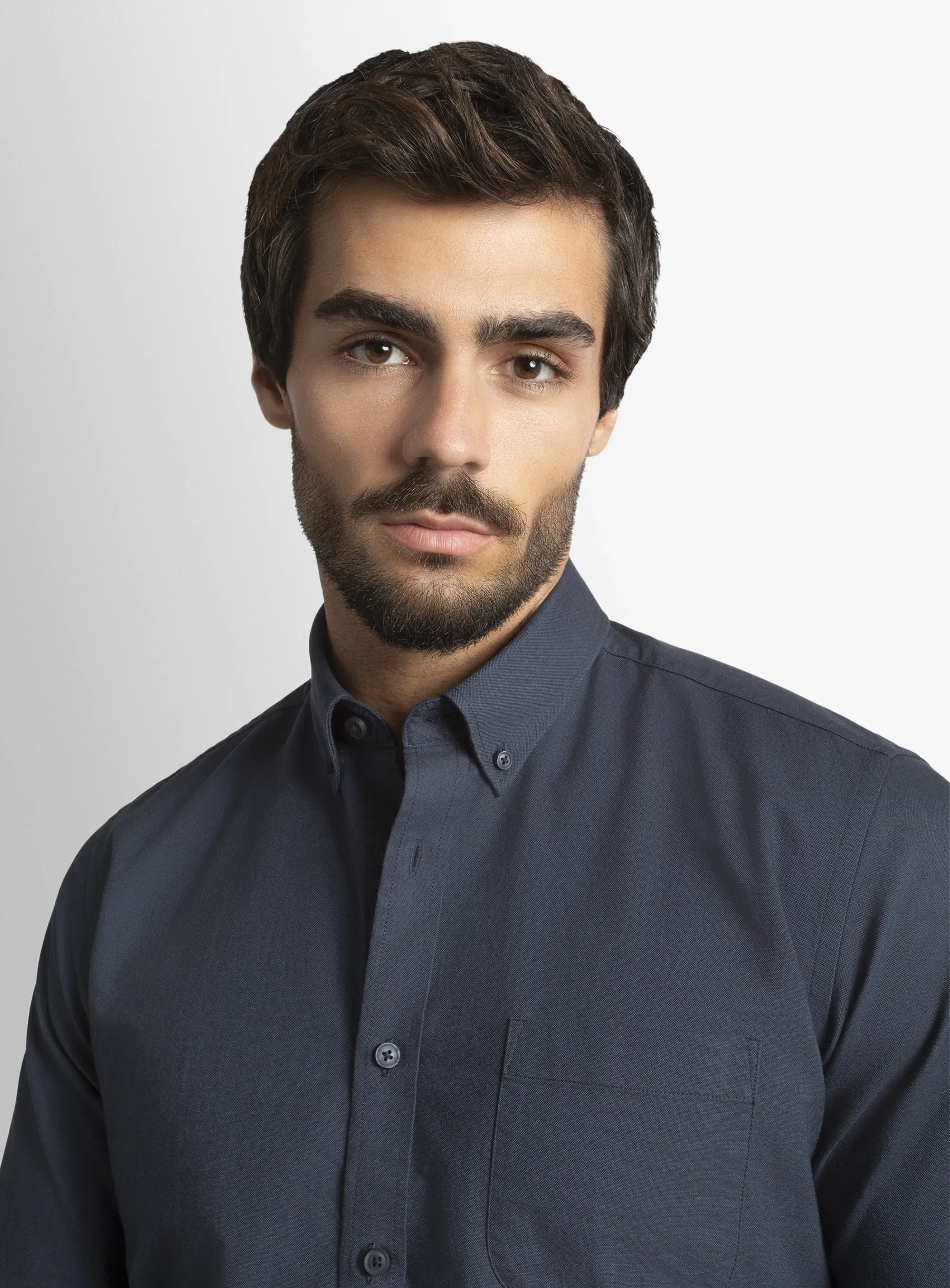 Paolo Slim Fit Oxford Indigo Shirt