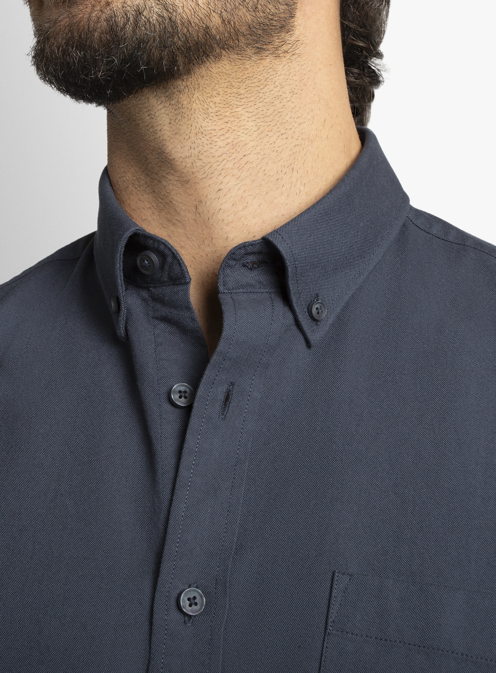 Paolo Slim Fit Oxford Indigo Shirt