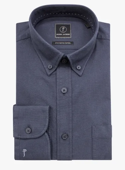 Paolo Slim Fit Oxford Indigo Shirt