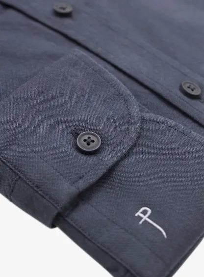 Paolo Slim Fit Oxford Indigo Shirt