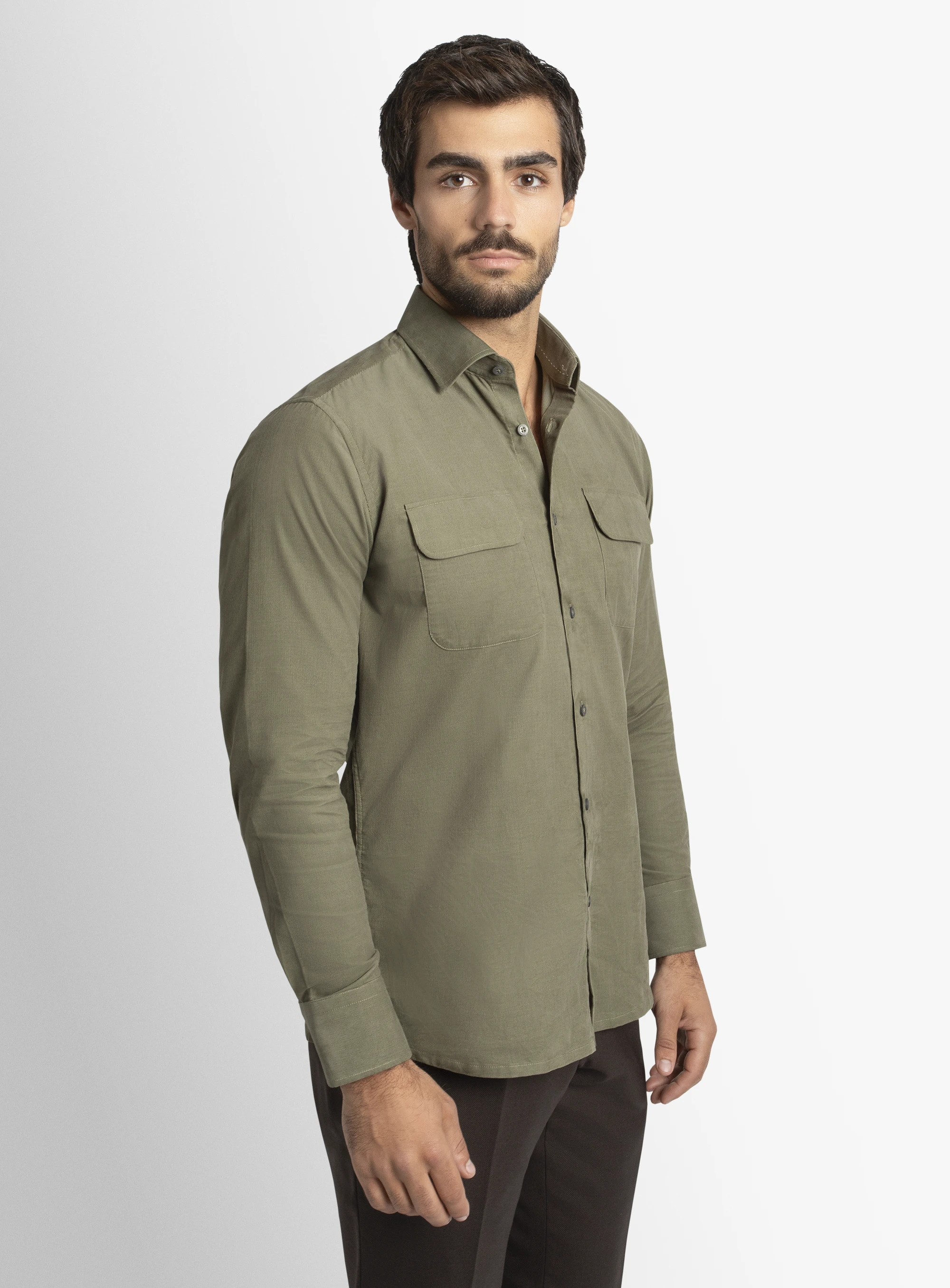 Piercarlo BabyCord Sage Shirt
