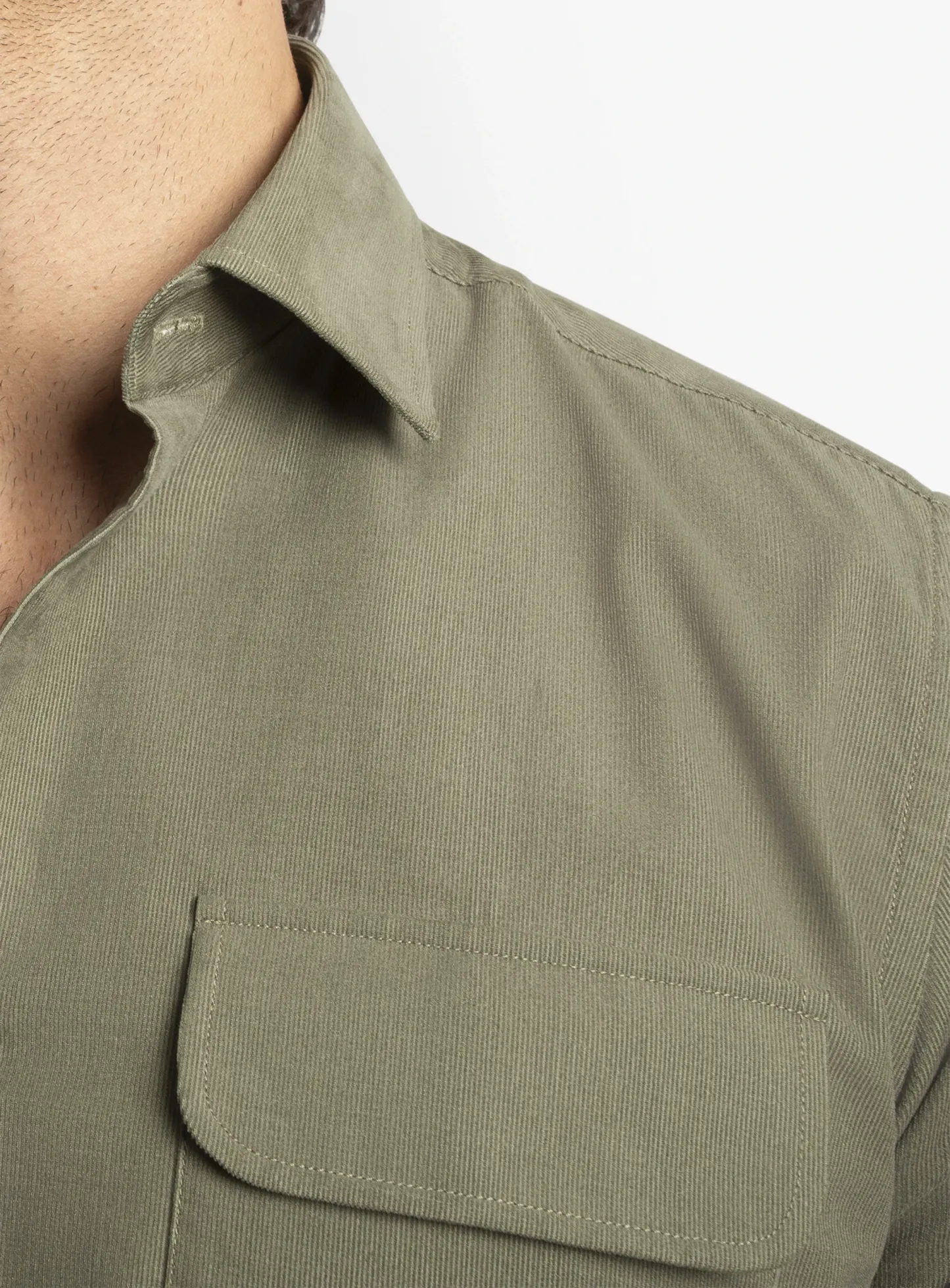 Piercarlo BabyCord Sage Shirt