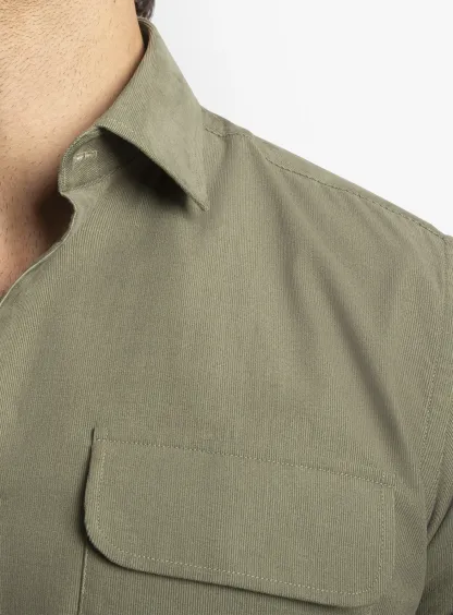 Piercarlo BabyCord Sage Shirt