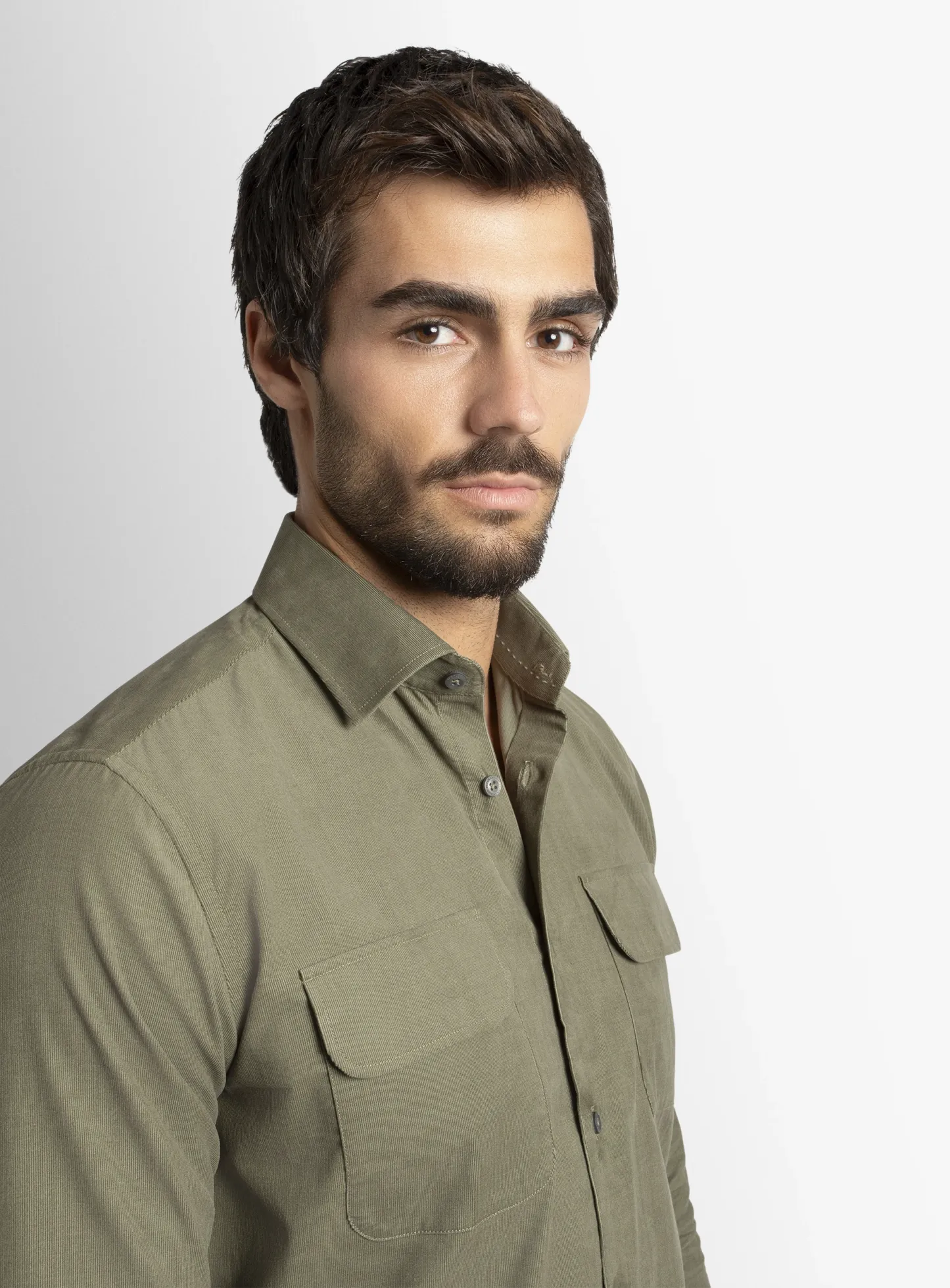 Piercarlo BabyCord Sage Shirt