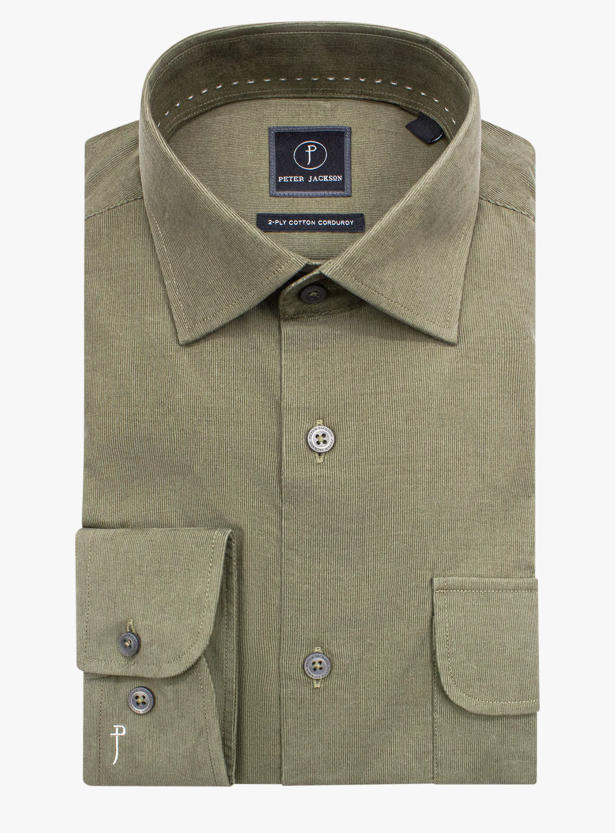 Piercarlo BabyCord Sage Shirt