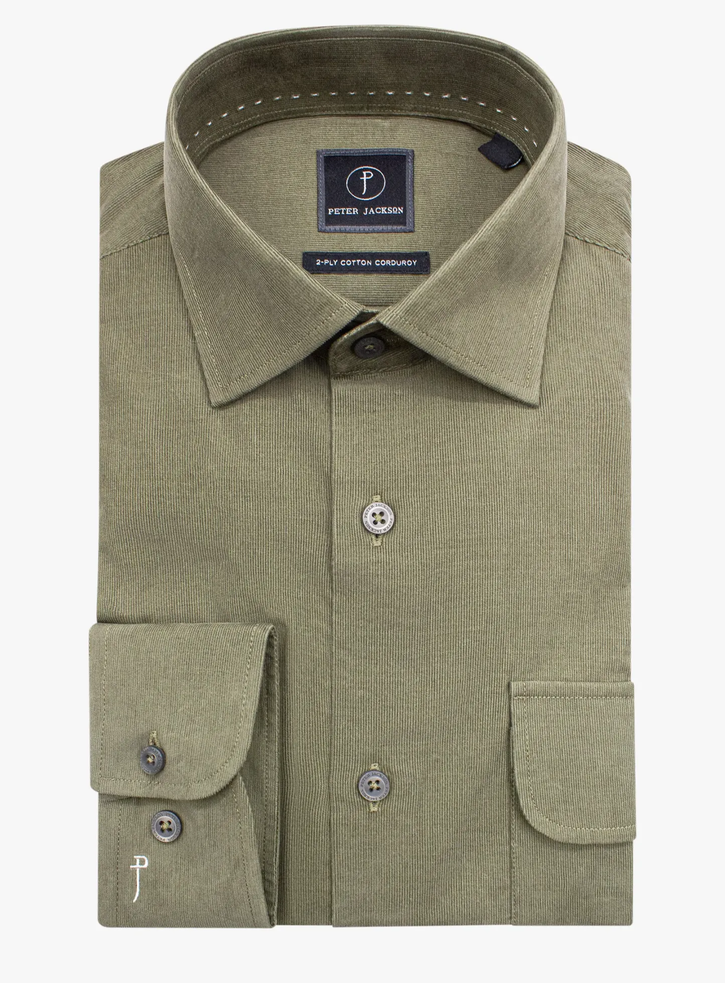 Piercarlo BabyCord Sage Shirt