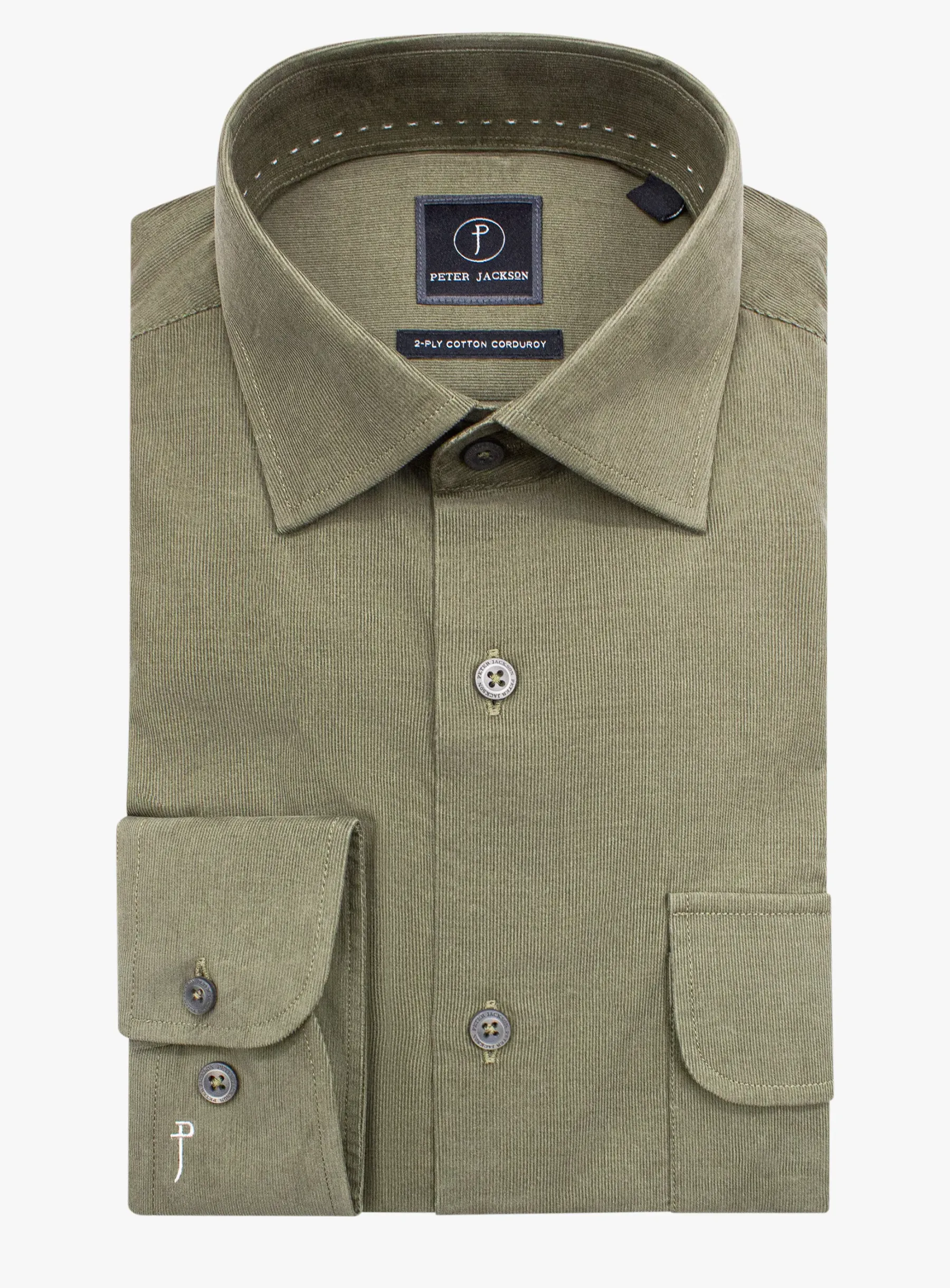 Piercarlo BabyCord Sage Shirt