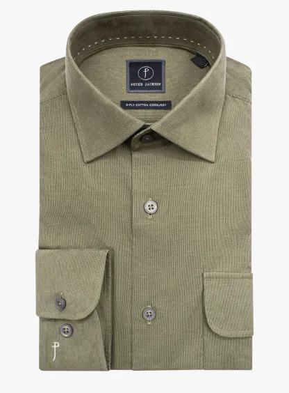 Piercarlo BabyCord Sage Shirt