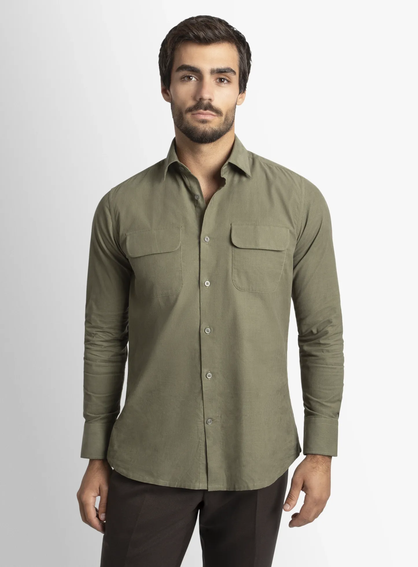 Piercarlo BabyCord Sage Shirt