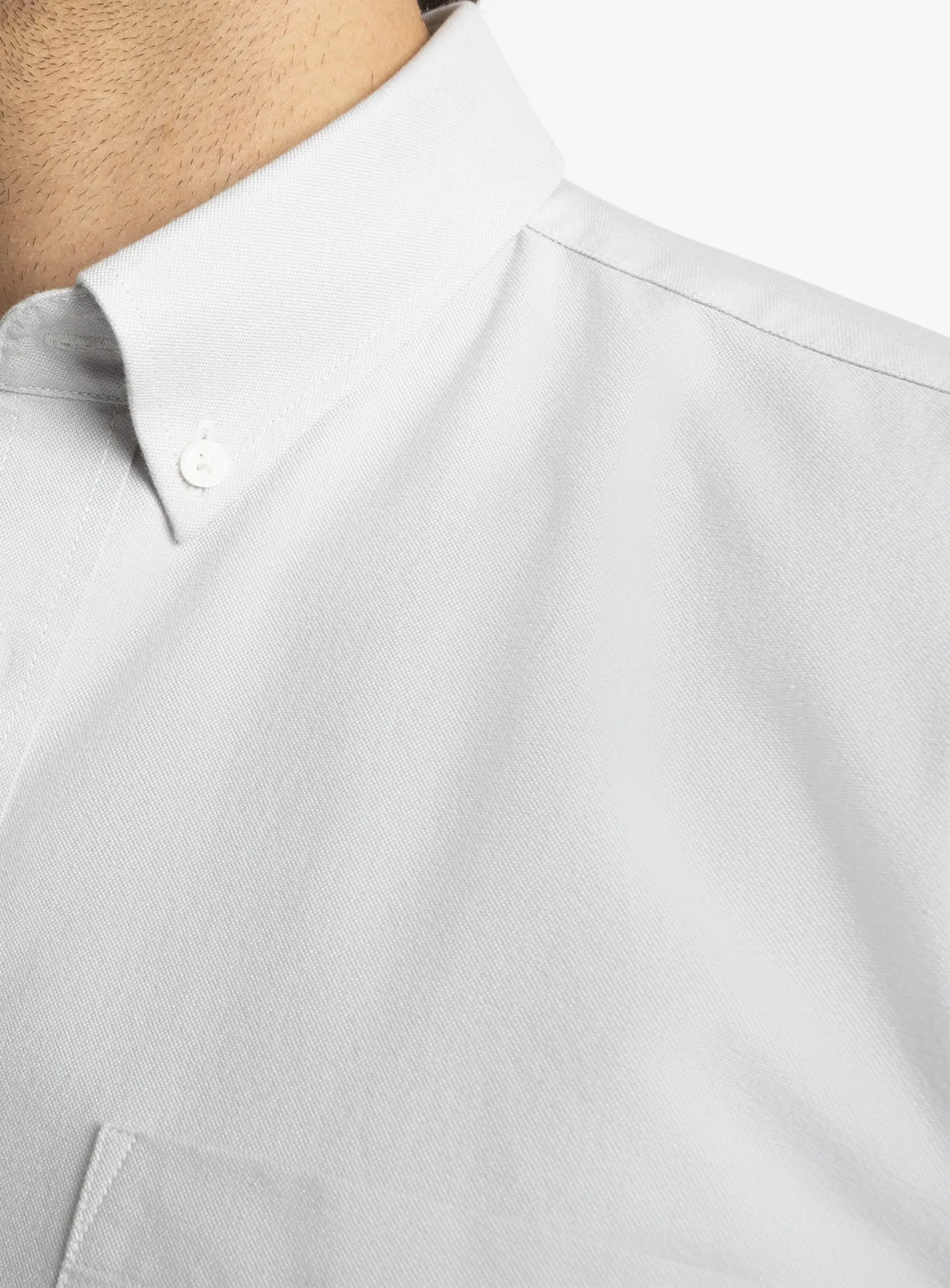 Paolo Slim Fit Oxford Silver Shirt