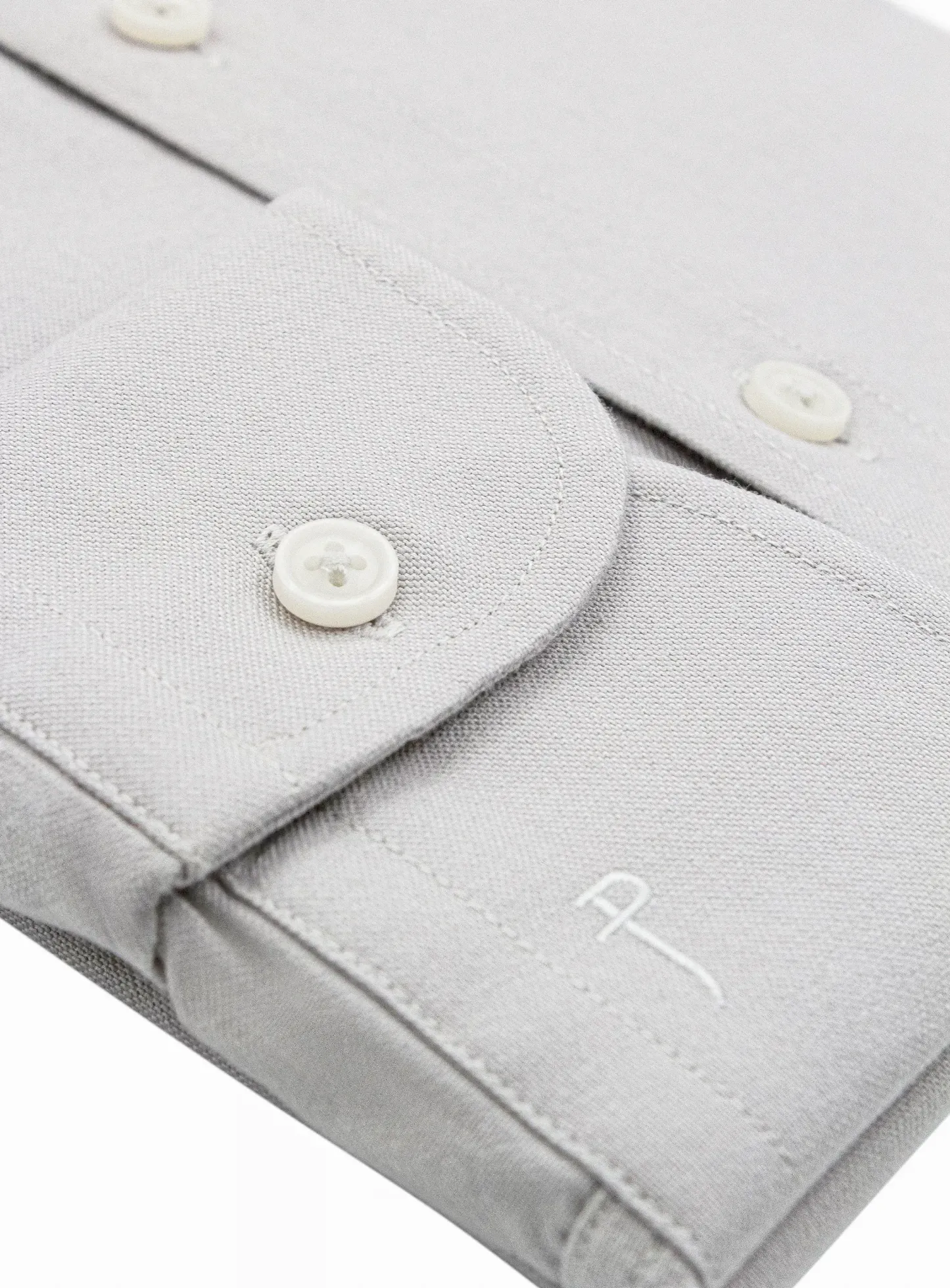 Paolo Slim Fit Oxford Silver Shirt