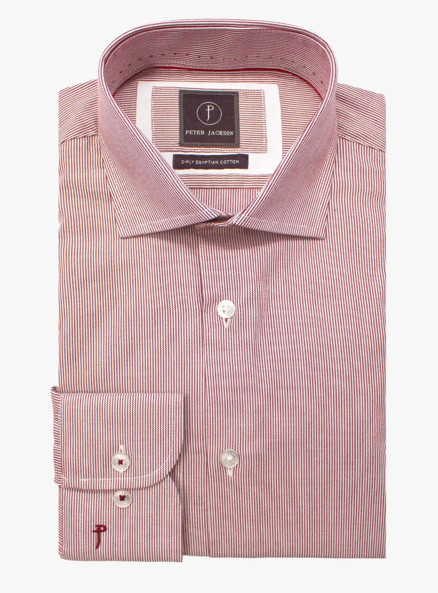 Milan Oxford Stripe Red Shirt
