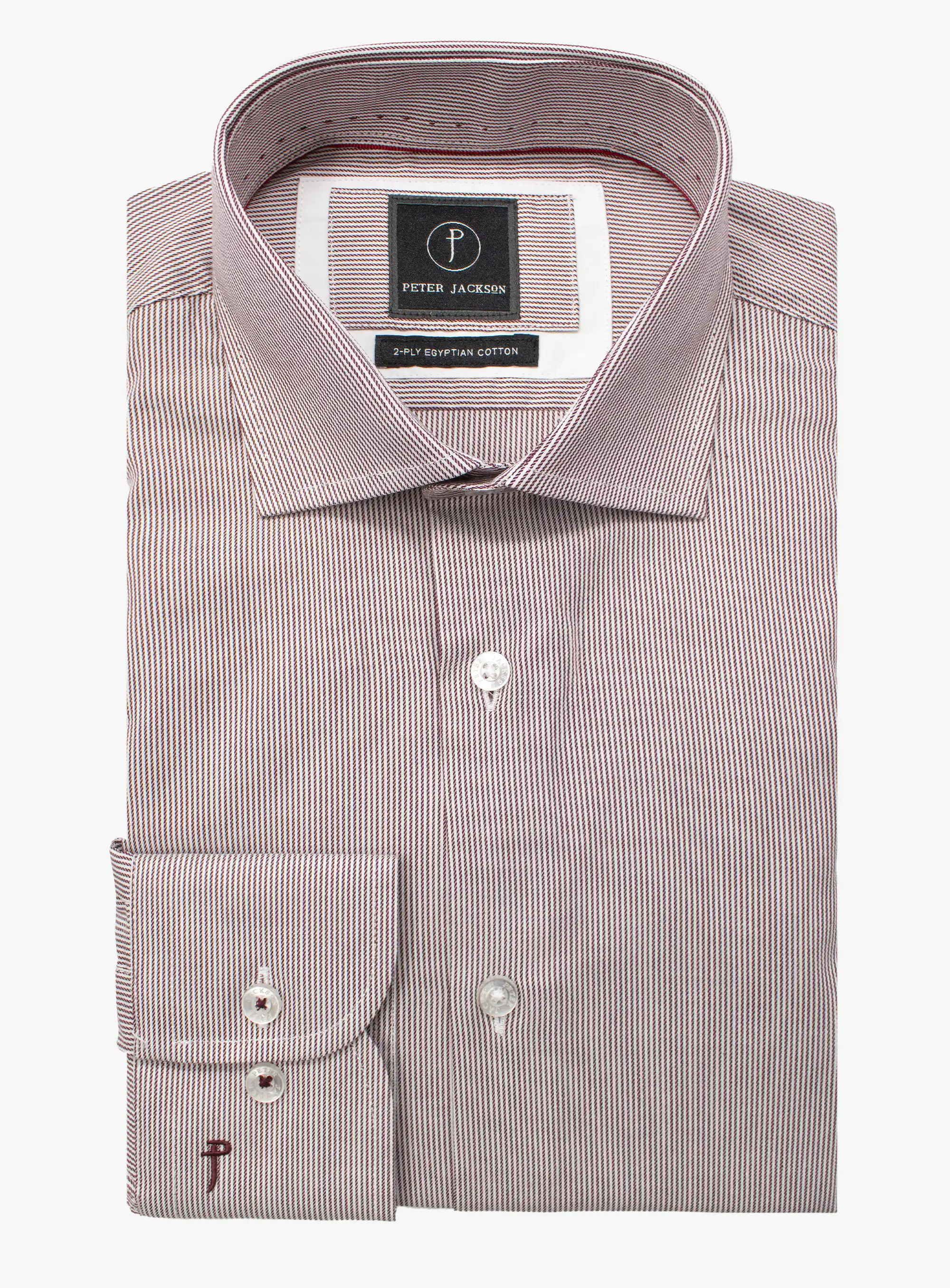 Milan Mulberry Chalk Stripe Shirt