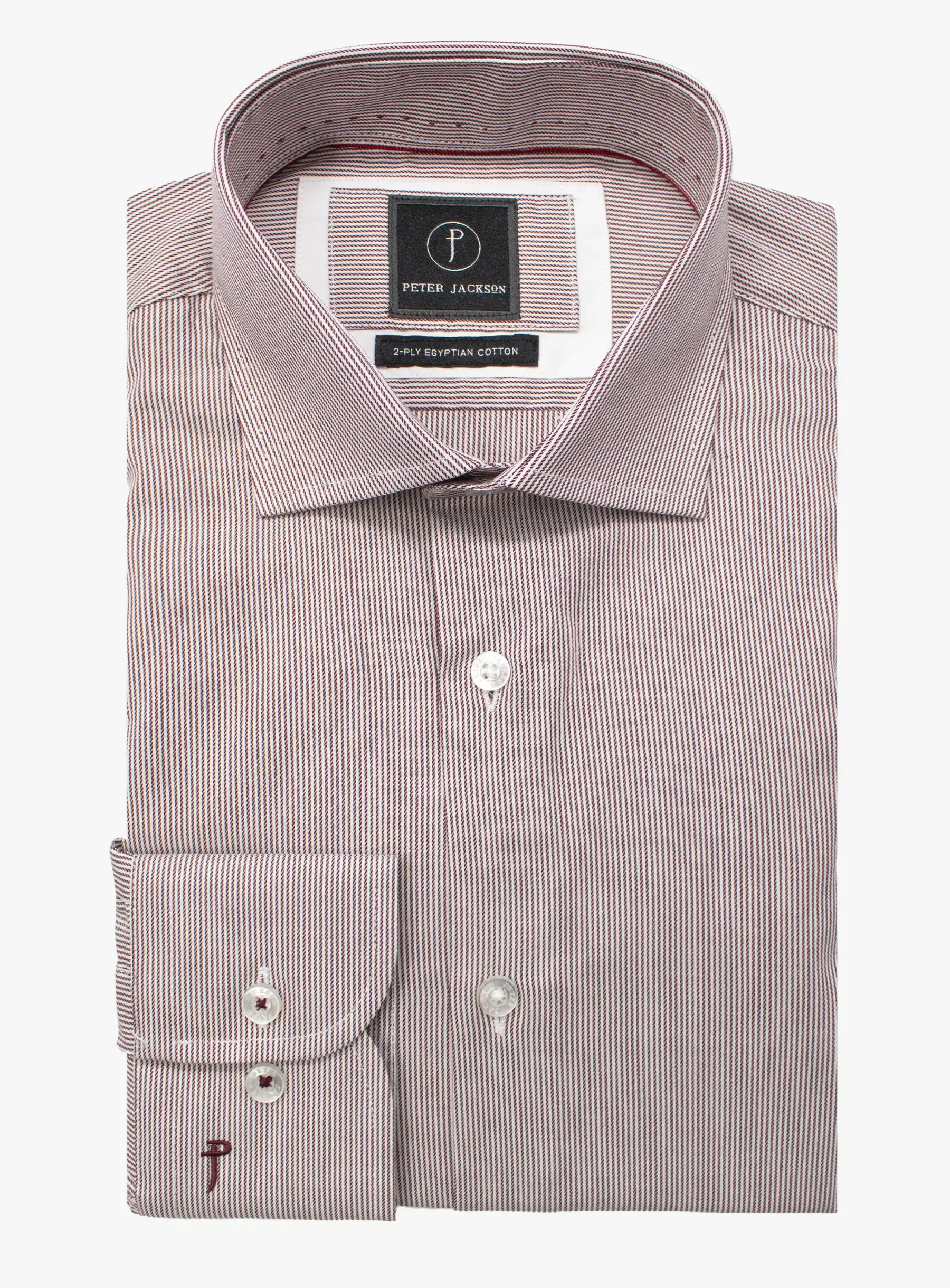Milan Mulberry Chalk Stripe Shirt
