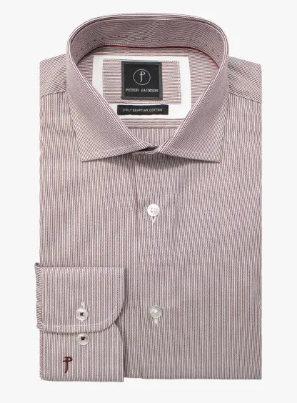 Milan Mulberry Chalk Stripe Shirt