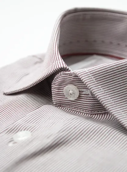 Milan Mulberry Chalk Stripe Shirt