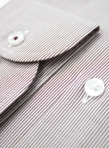 Milan Mulberry Chalk Stripe Shirt
