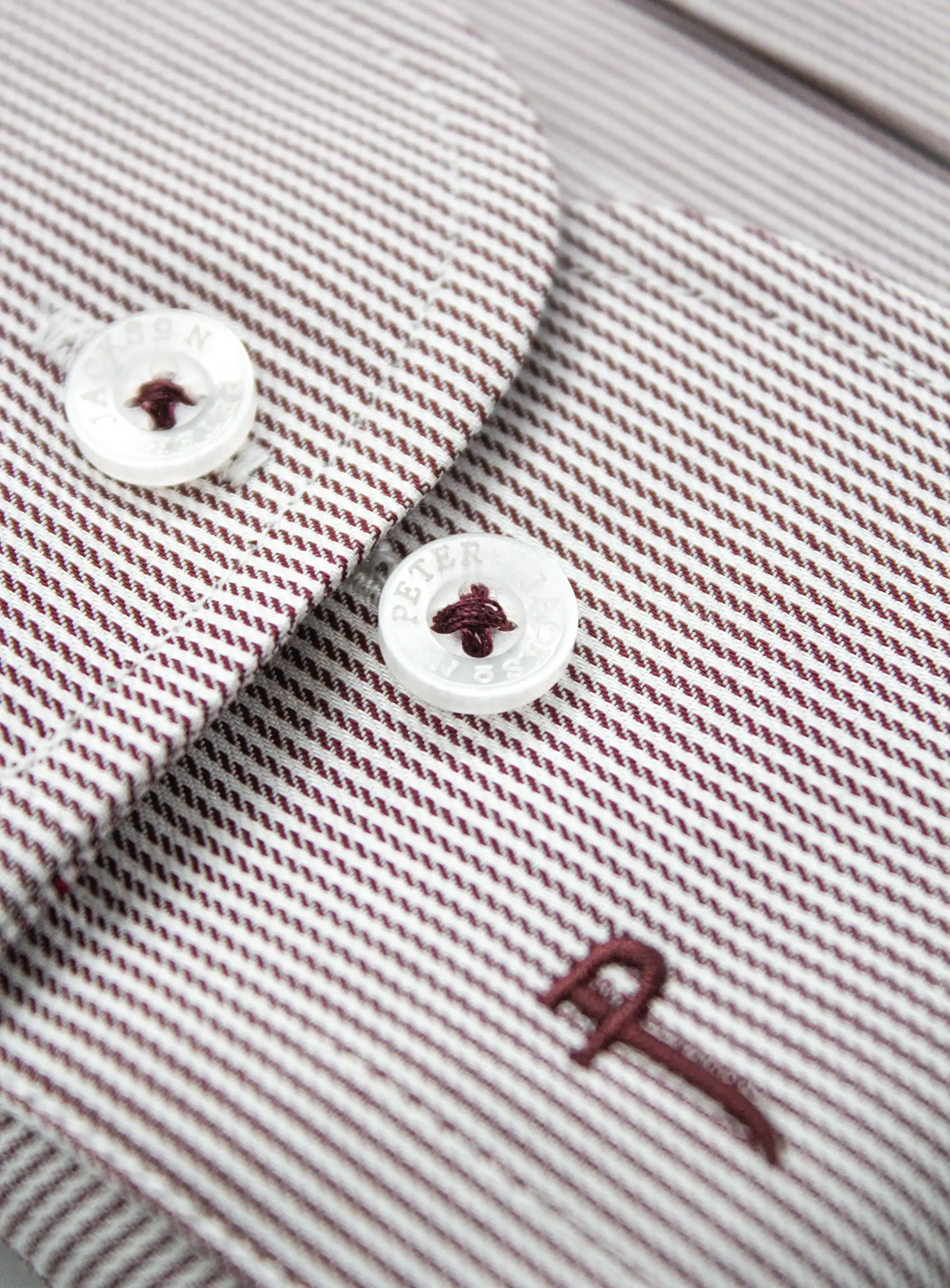 Milan Mulberry Chalk Stripe Shirt