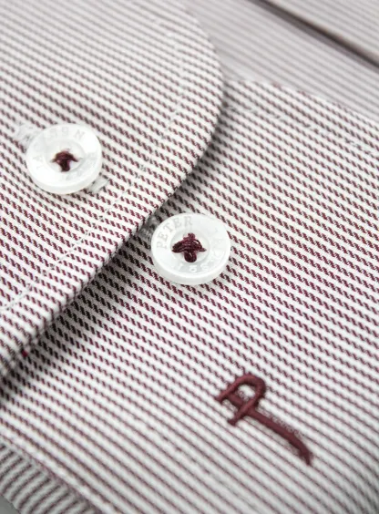 Milan Mulberry Chalk Stripe Shirt