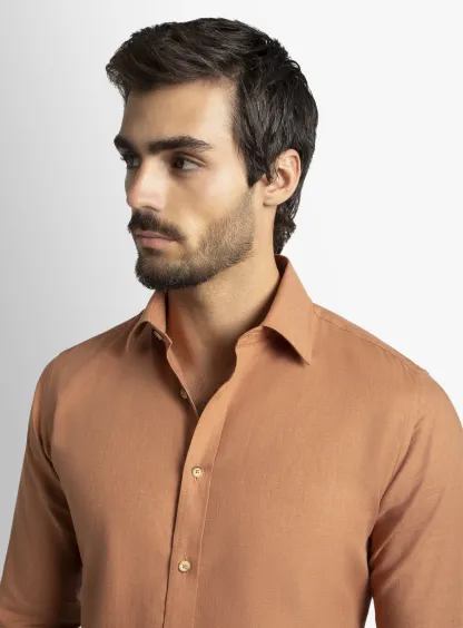 Piero Slim-Fit Orange Shirt