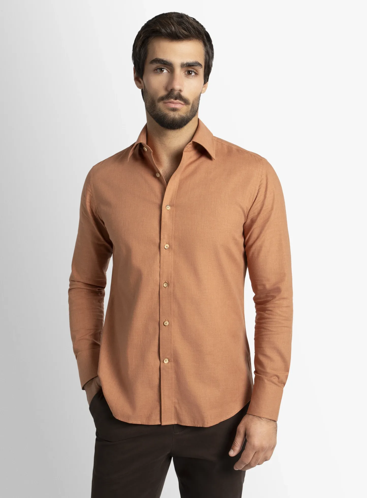 Piero Slim-Fit Orange Shirt