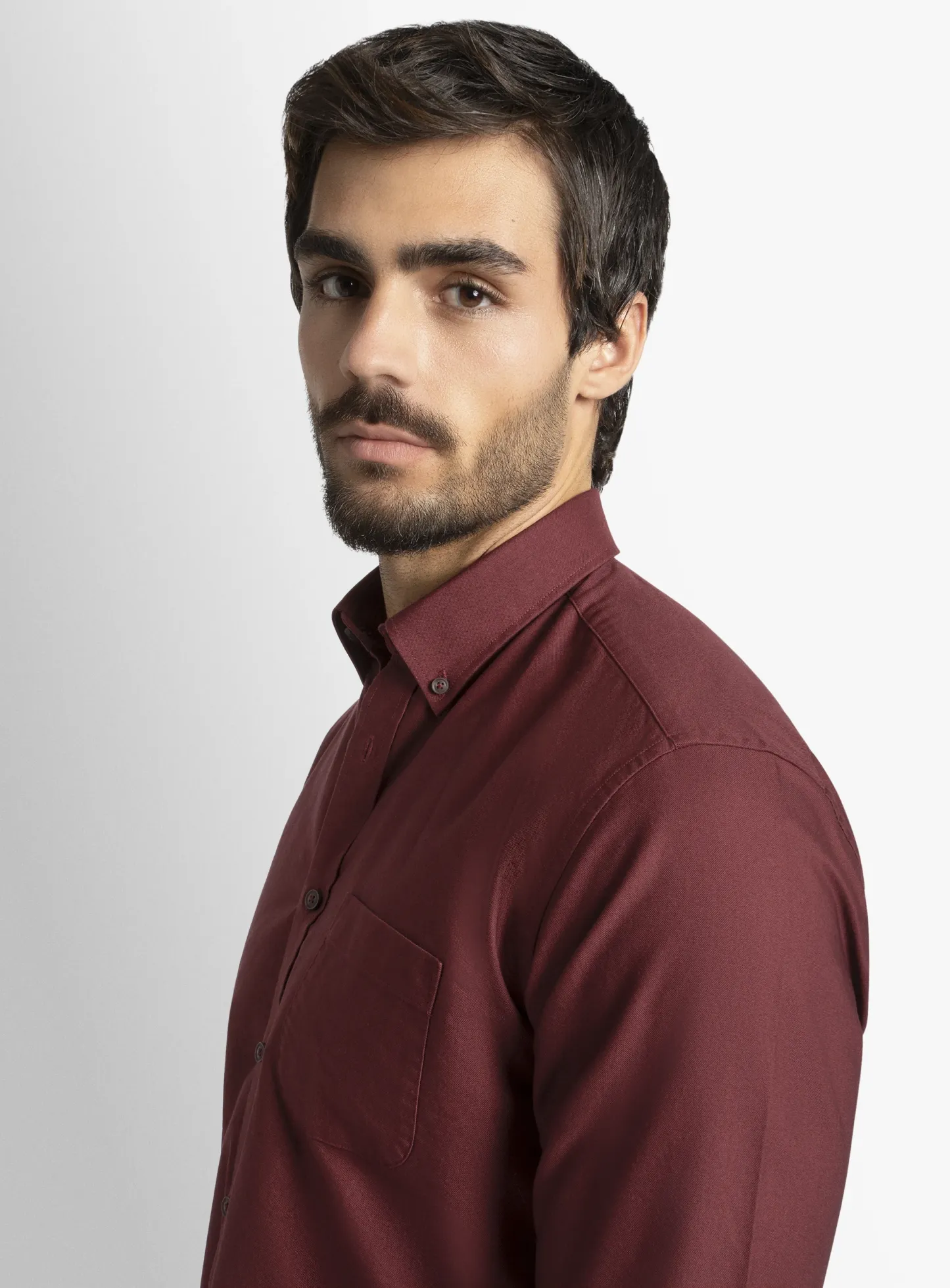Paolo Slim Fit Oxford Mulberry Shirt