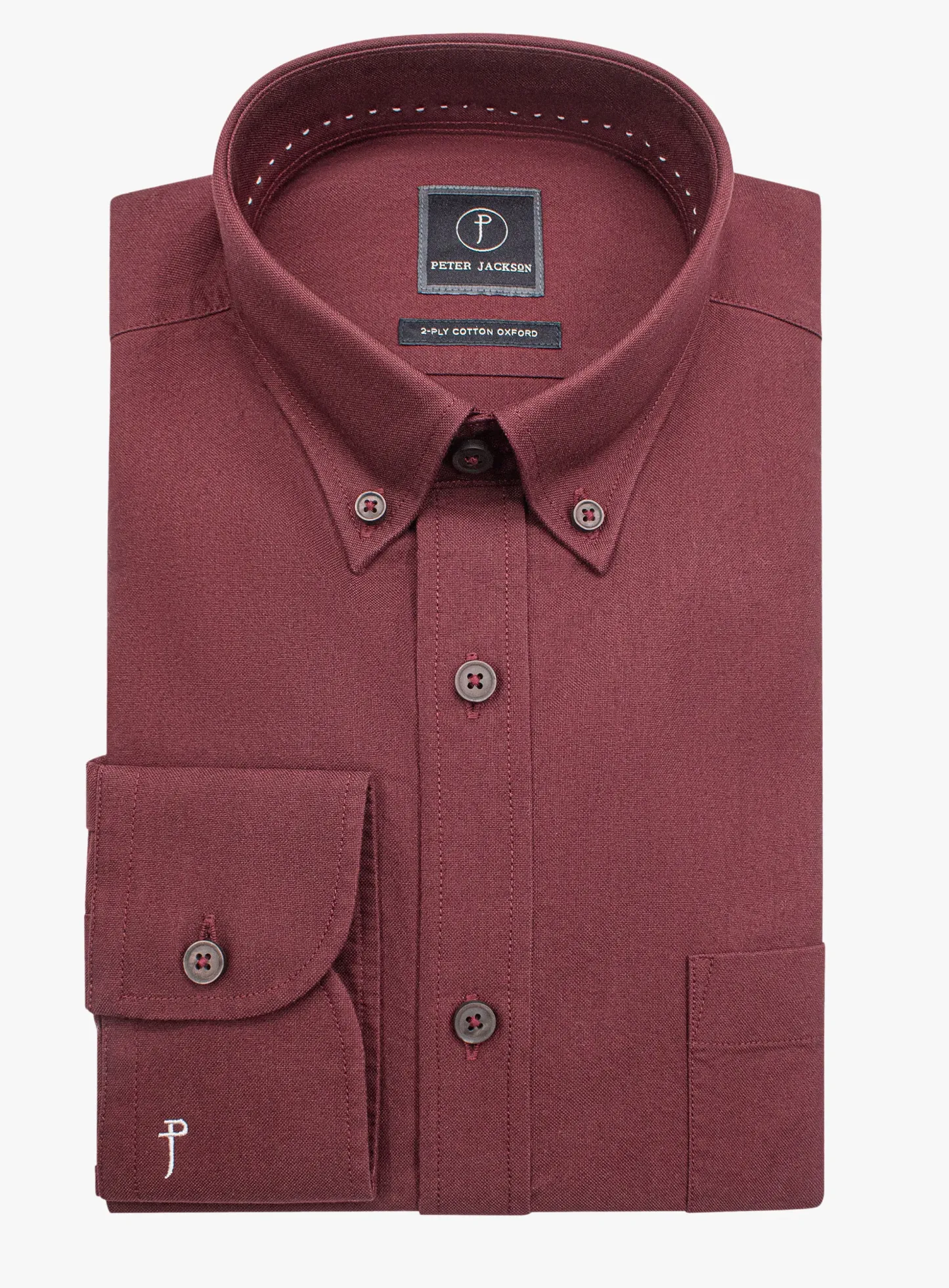 Paolo Slim Fit Oxford Mulberry Shirt