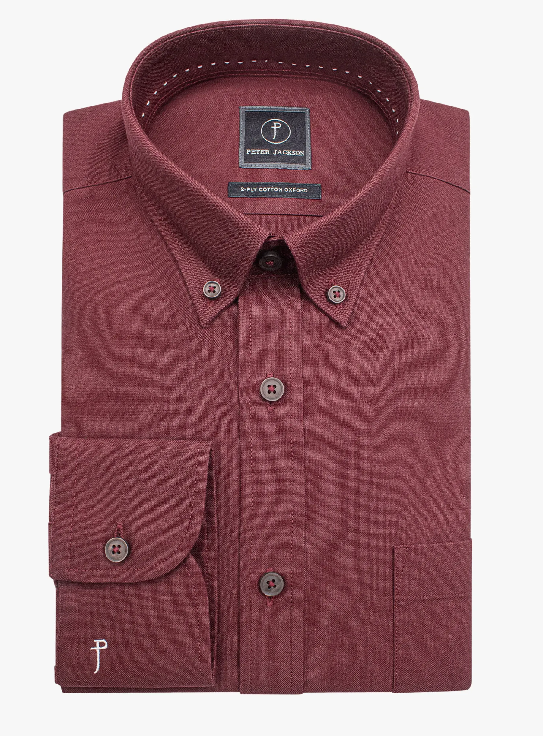 Paolo Slim Fit Oxford Mulberry Shirt