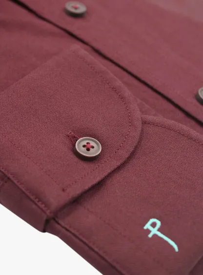 Paolo Slim Fit Oxford Mulberry Shirt