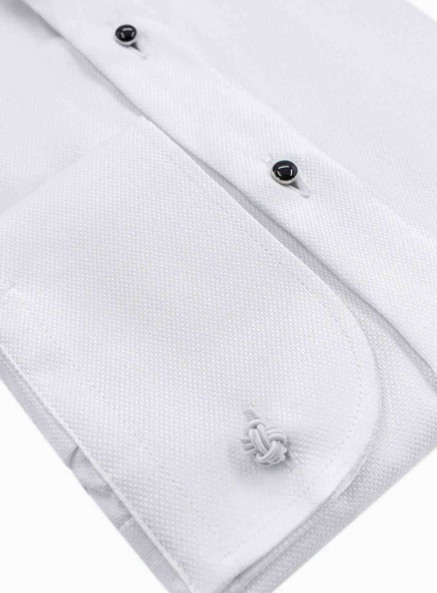 Naples Textured Dinner White Shirt