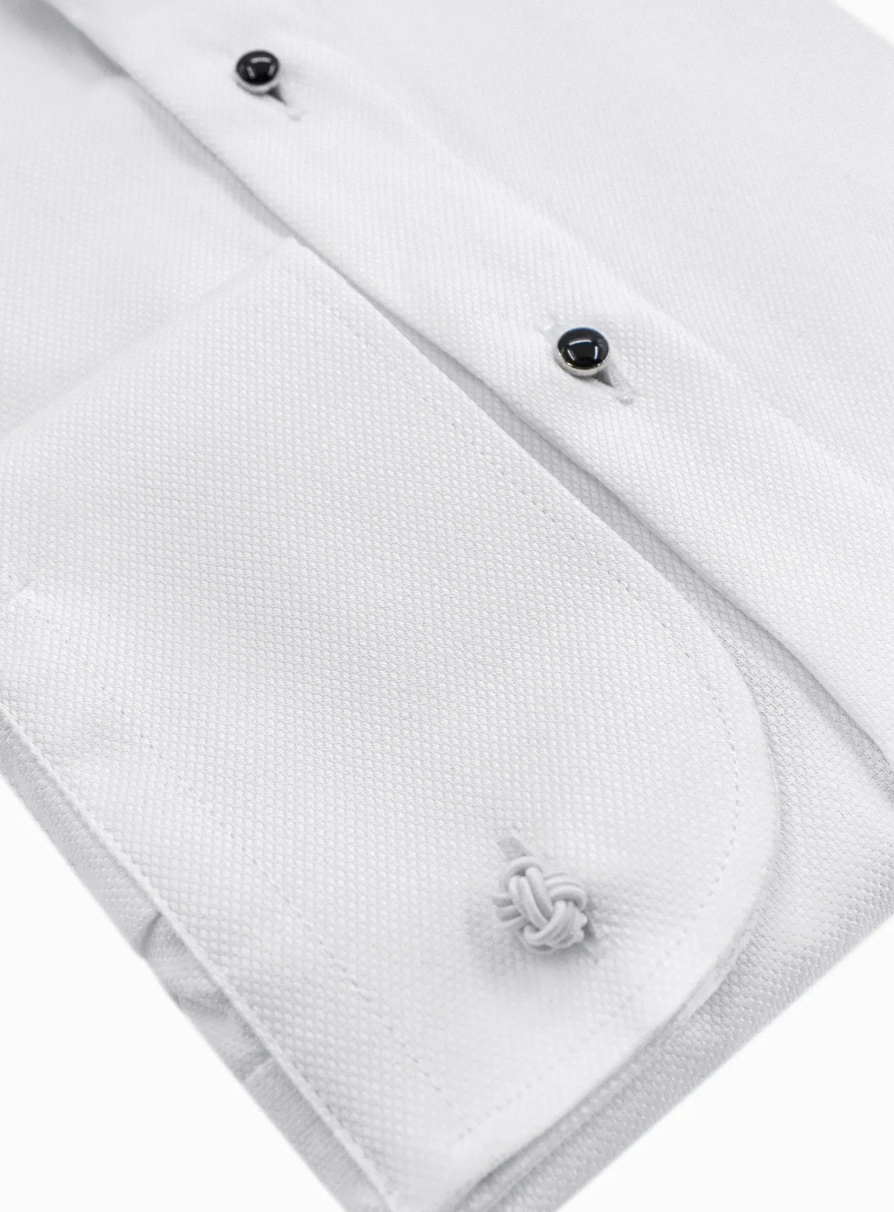 Naples Textured Dinner White Shirt