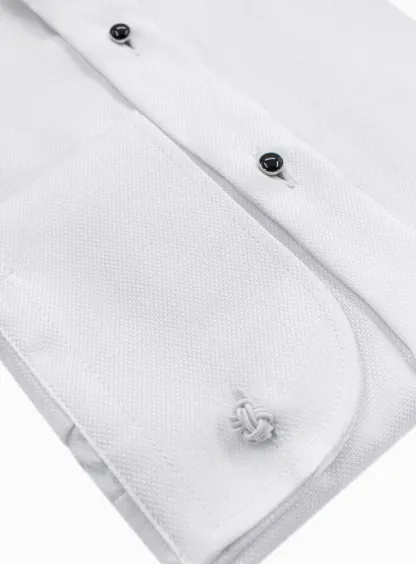 Naples Textured Dinner White Shirt