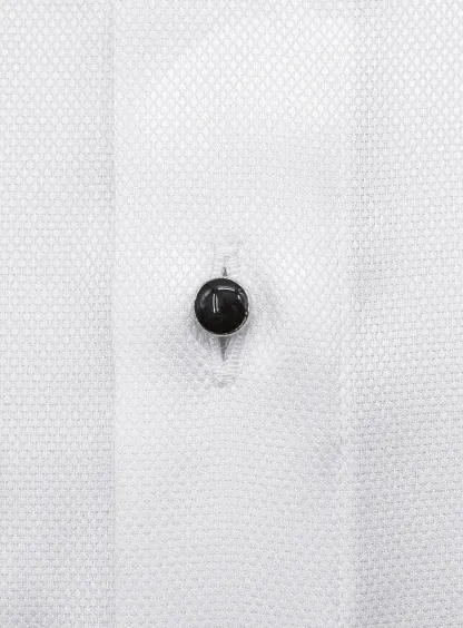 Naples Textured Dinner White Shirt